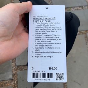 Wunder Under HR Tight 25” *Lux Lululemon leggings